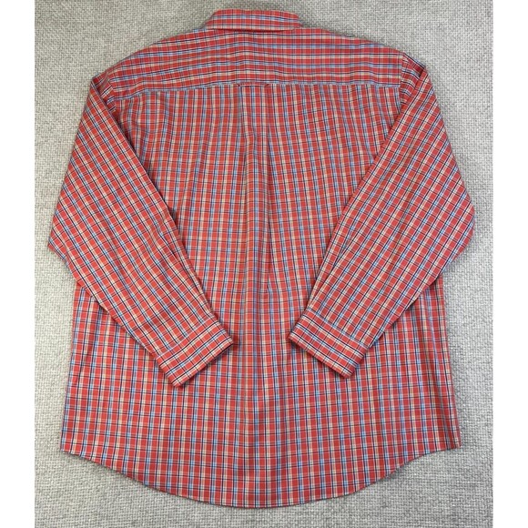 Orvis Shirt Wrinkle Free Men's XL Pink Blue Plaid Button Down Long Sleeve Casual - Picture 3 of 10